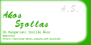akos szollas business card